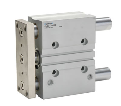 Guided compact cylinders